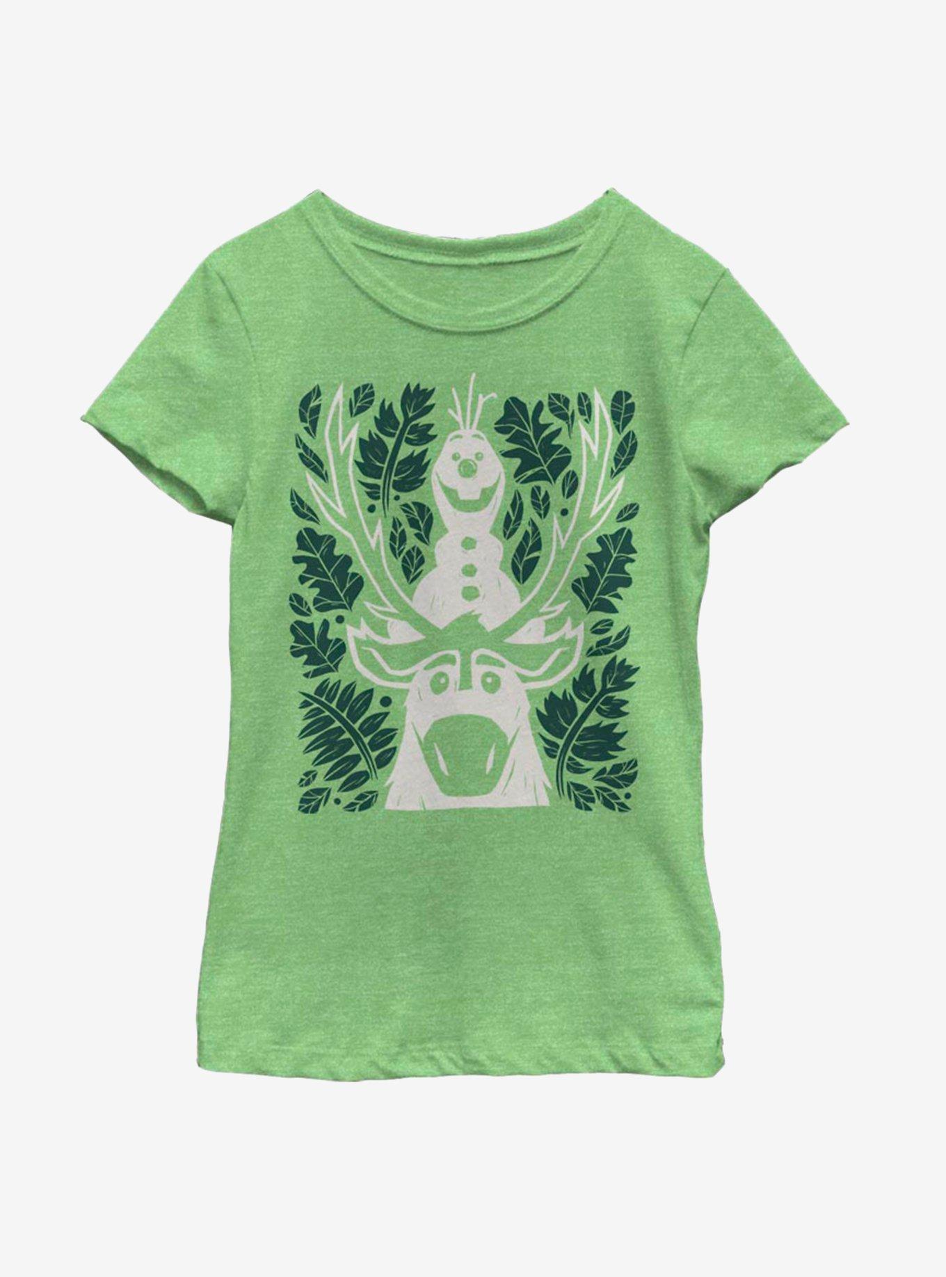 Disney Frozen 2 Olaf Sven Leaves Youth Girls T-Shirt, , hi-res