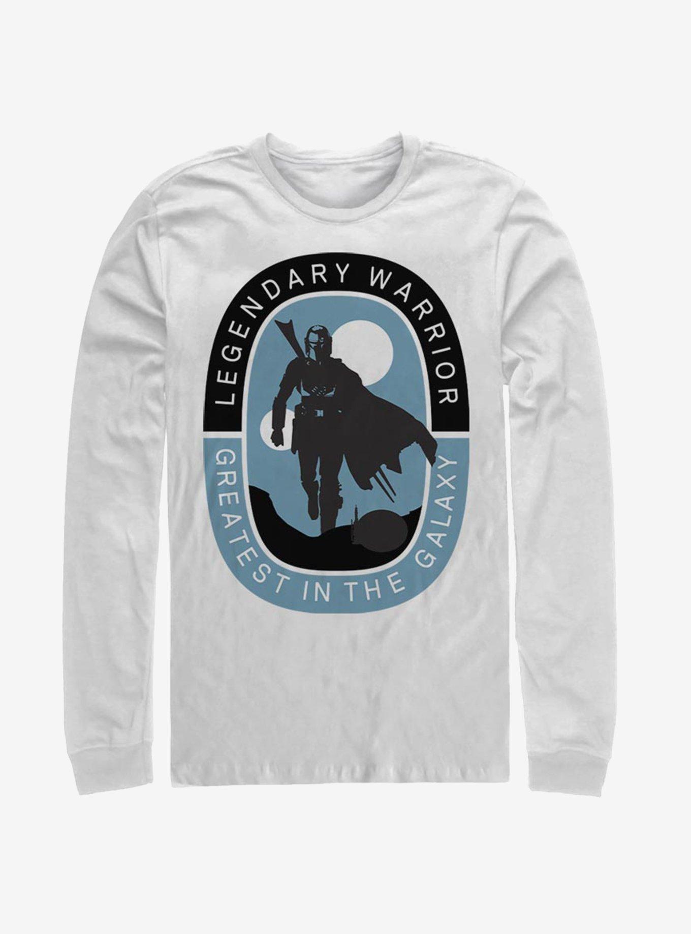 Star Wars The Mandalorian Legendary Warrior Long-Sleeve T-Shirt, WHITE, hi-res