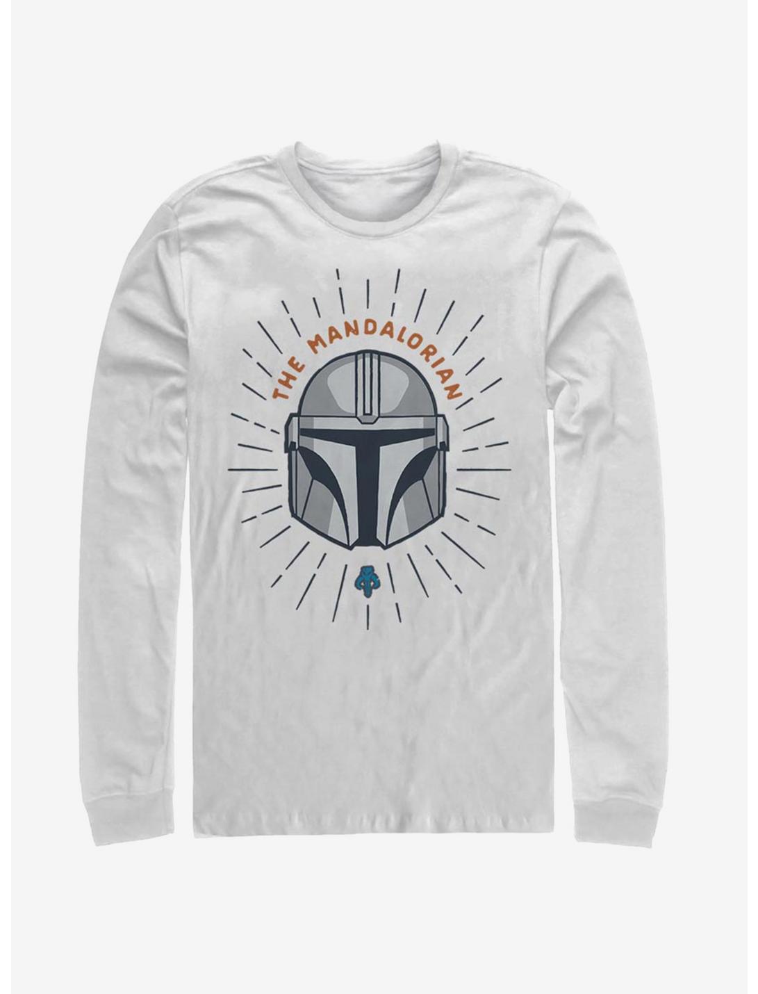 Star Wars The Mandalorian Simple Shield Long-Sleeve T-Shirt, WHITE, hi-res