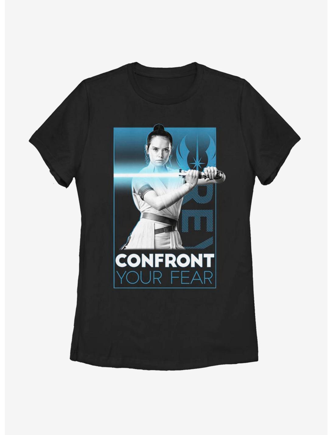Star Wars Episode IX The Rise Of Skywalker Confront Fear Womens T-Shirt, BLACK, hi-res