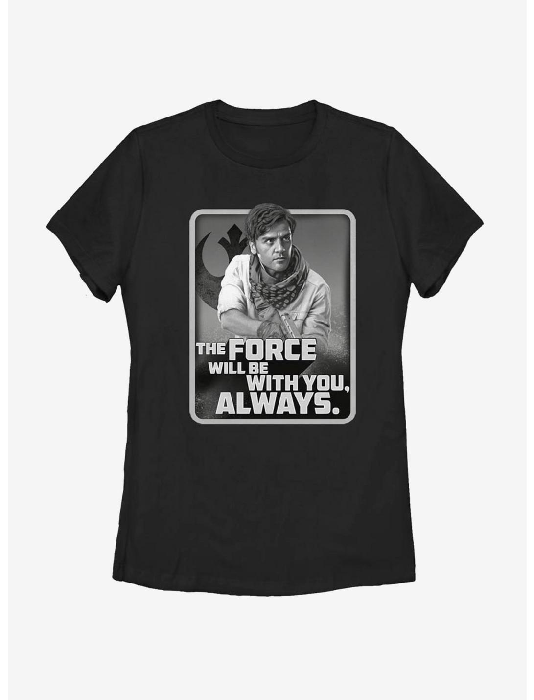Star Wars Episode IX The Rise Of Skywalker With You Poe Womens T-Shirt, BLACK, hi-res