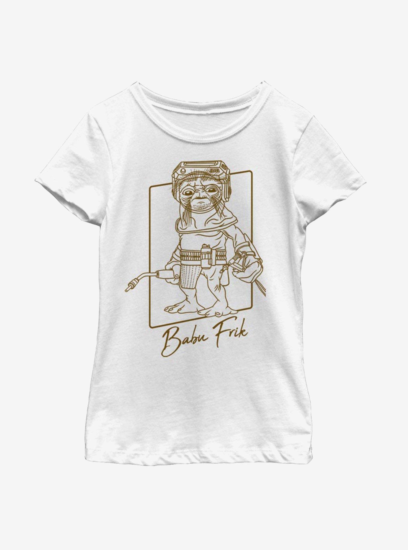 Star Wars Episode IX The Rise Of Skywalker Babu Outline Youth Girls Flutter Sleeve T-Shirt, , hi-res