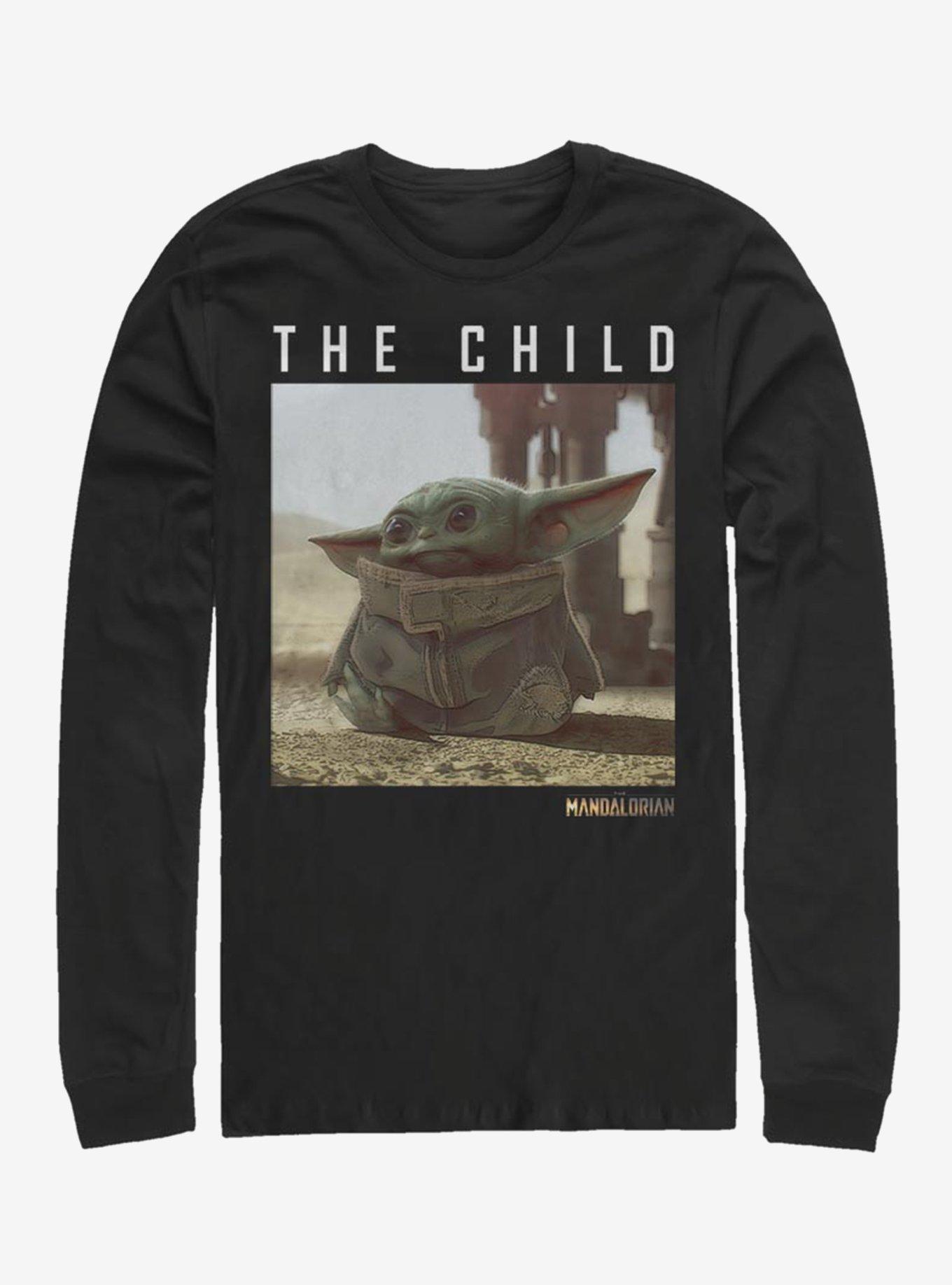 Star Wars The Mandalorian The Child Green Child Long-Sleeve T-Shirt, BLACK, hi-res