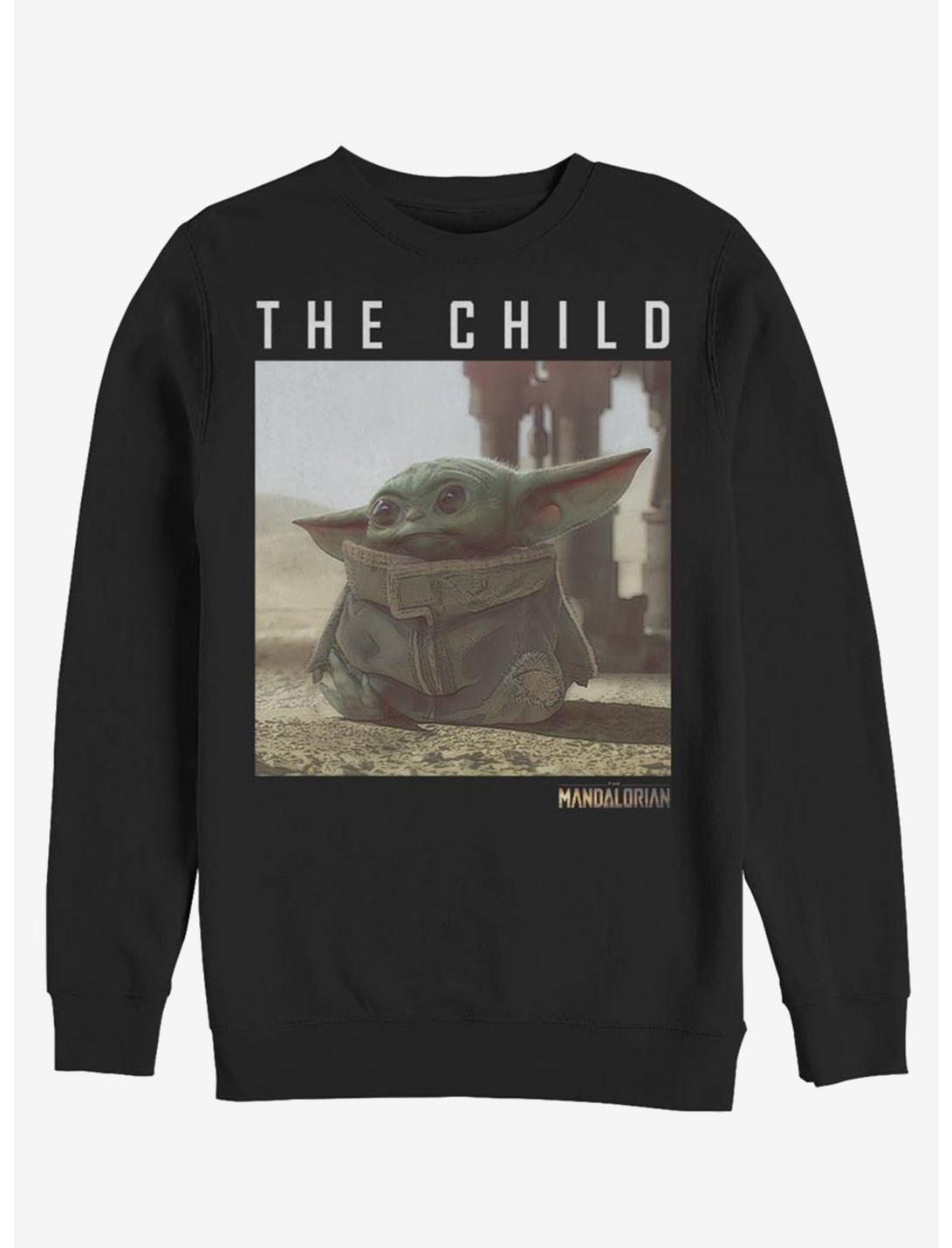 Star Wars The Mandalorian The Child Green Child Sweatshirt, BLACK, hi-res