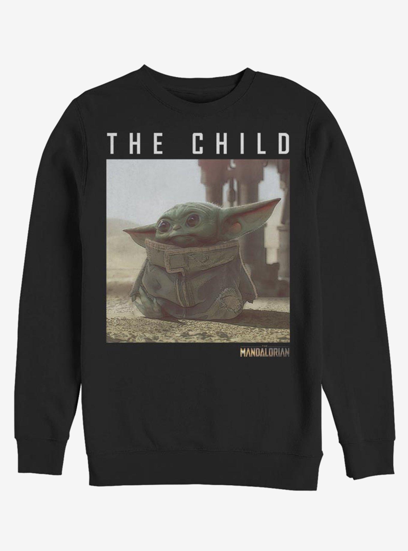 Star Wars The Mandalorian The Child Green Child Sweatshirt, BLACK, hi-res