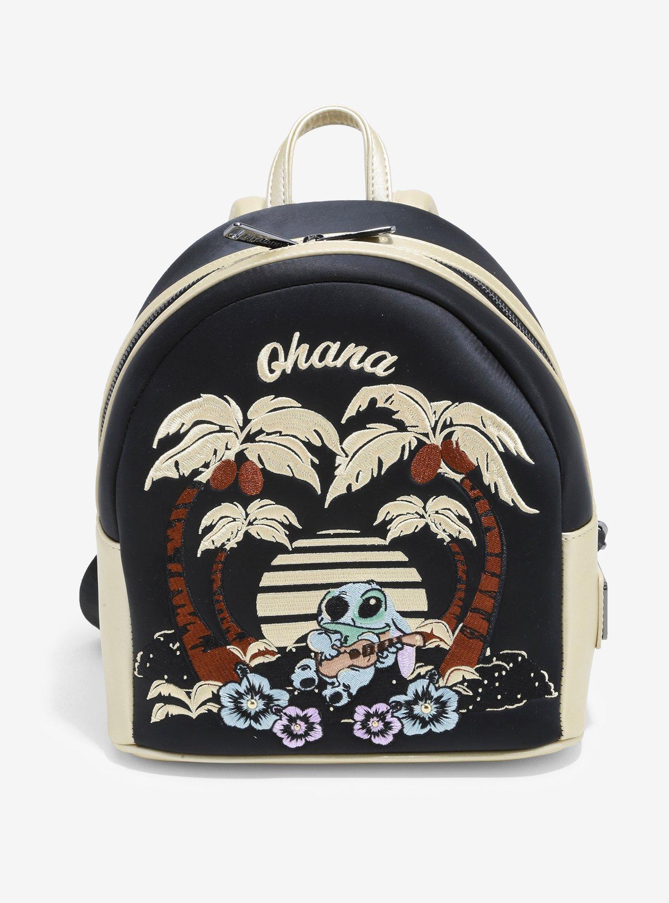 Loungefly Disney Lilo & Stitch Ohana Gold Mini Backpack