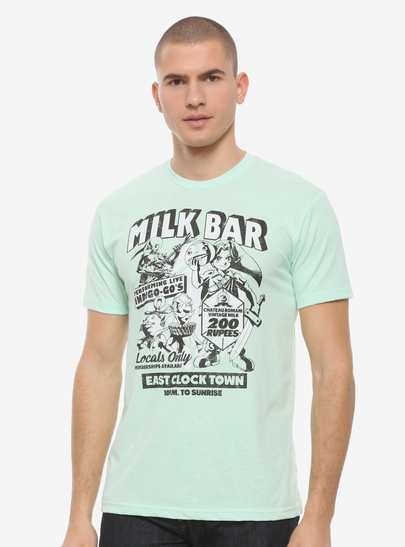 Nintendo The Legend of Zelda Milk Bar T-Shirt - BoxLunch Exclusive, WHITE, hi-res