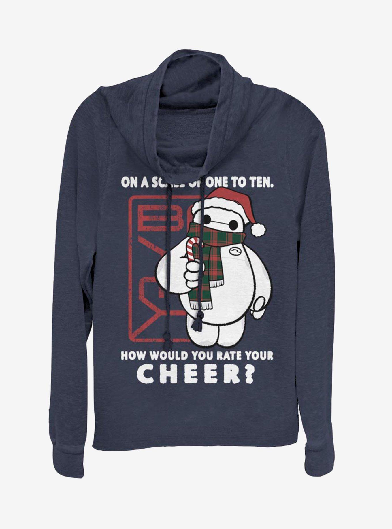 Disney Big Hero 6 Baymax Cheer Scale Cowlneck Long-Sleeve Womens Top, , hi-res