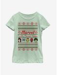 Marvel Avengers Merriest Heroes Youth Girls T-Shirt, MINT, hi-res