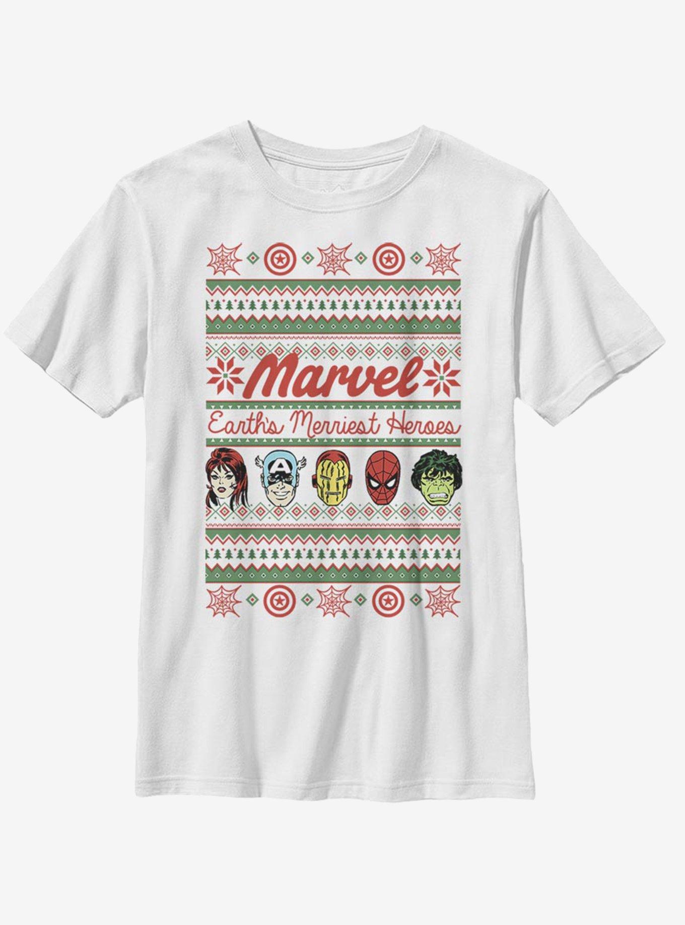Marvel Avengers Merriest Heroes Youth T-Shirt, , hi-res