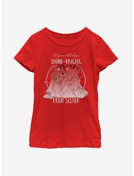 Disney Princesses Shine Bright Sister Youth Girls T-Shirt, , hi-res