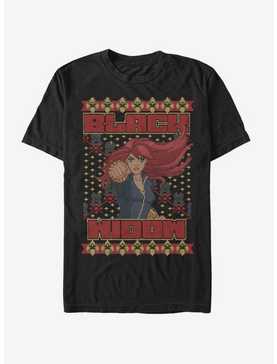 Marvel Black Widow Christmas Pattern T-Shirt, , hi-res