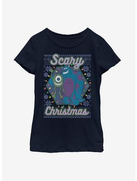 Disney Monsters University Scary Christmas Youth Girls T-Shirt, NAVY, hi-res