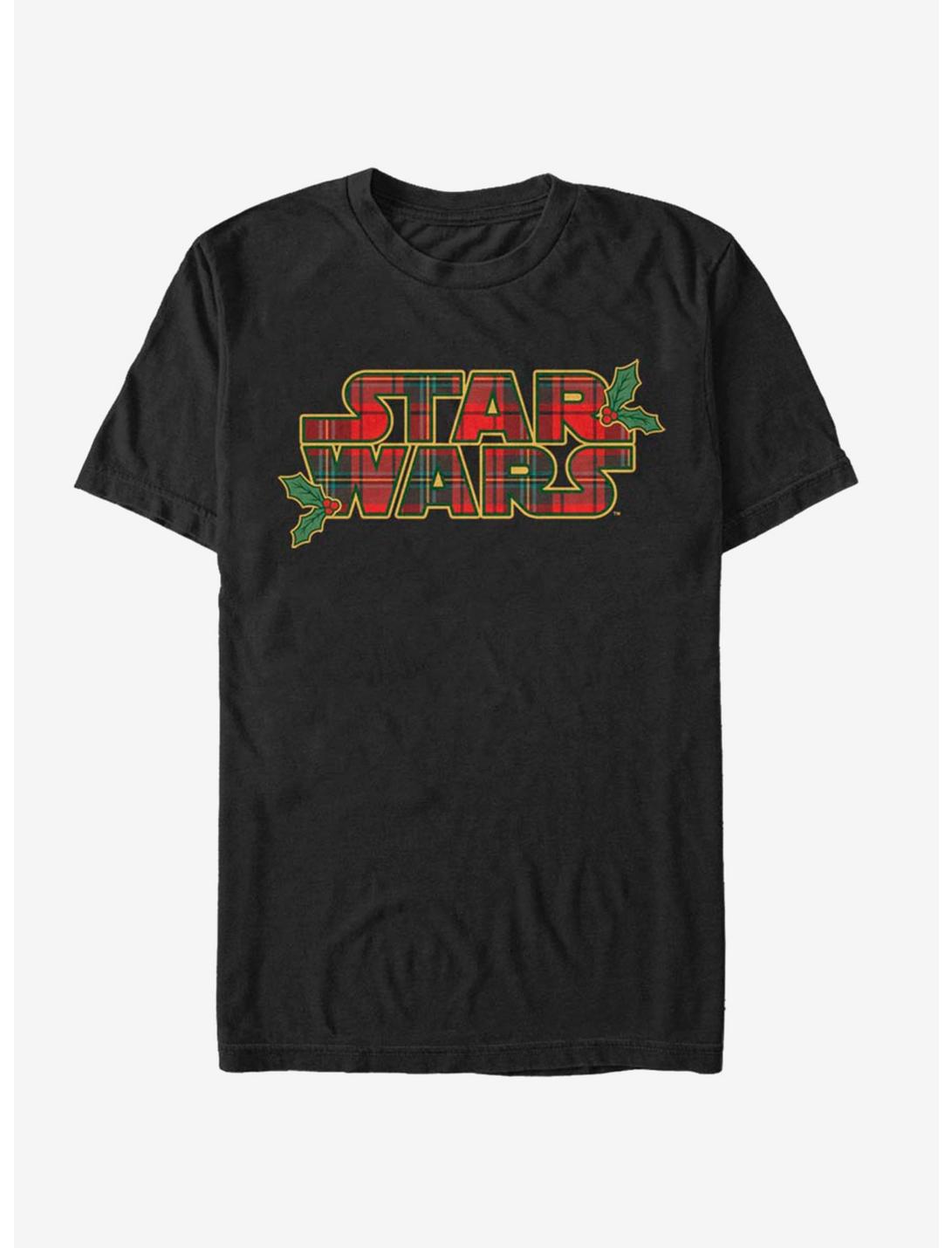 Star Wars Tartan Logo T-Shirt, BLACK, hi-res