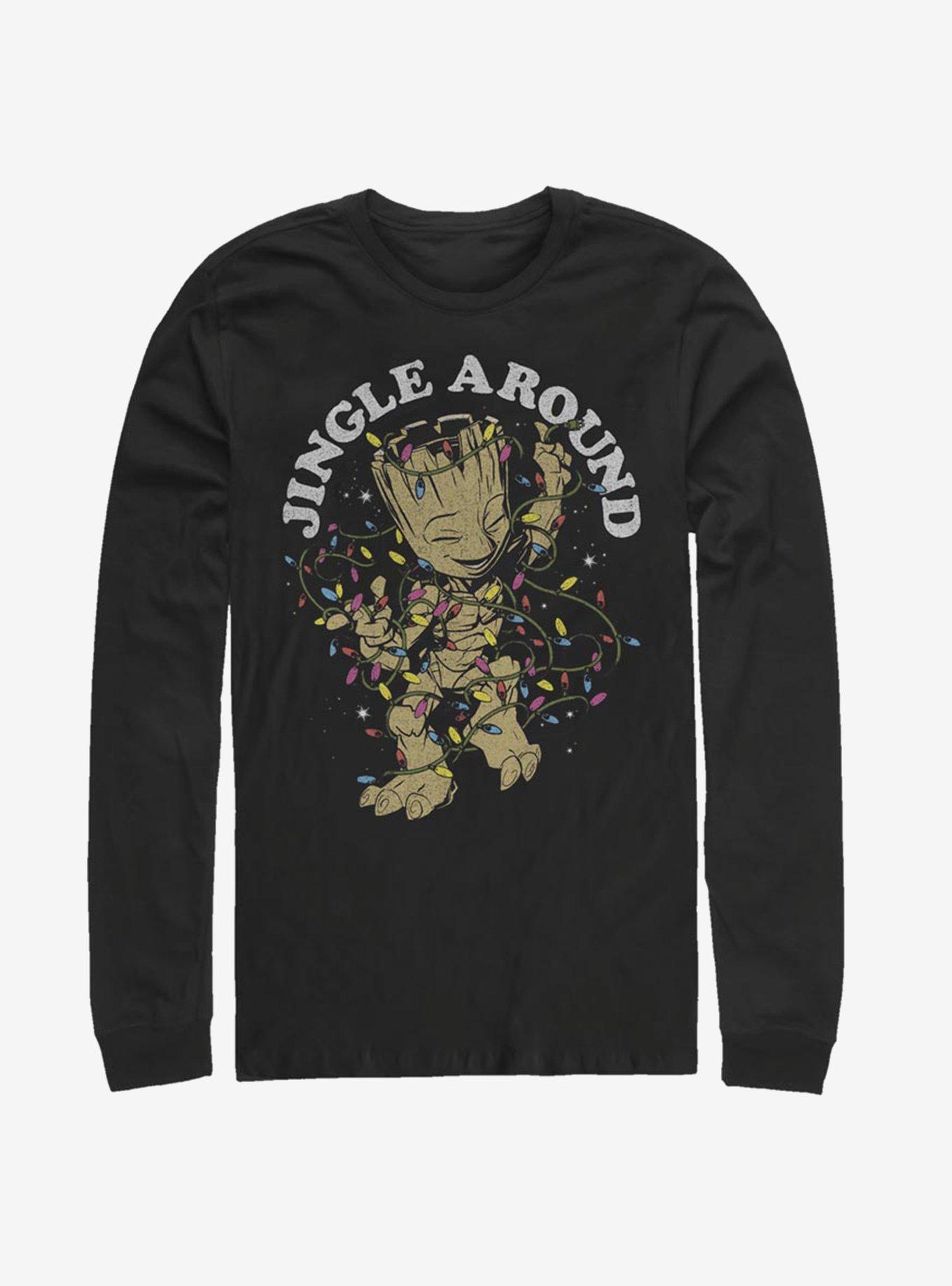 Marvel Guardians Of The Galaxy Jingle Groot Long-Sleeve T-Shirt, , hi-res