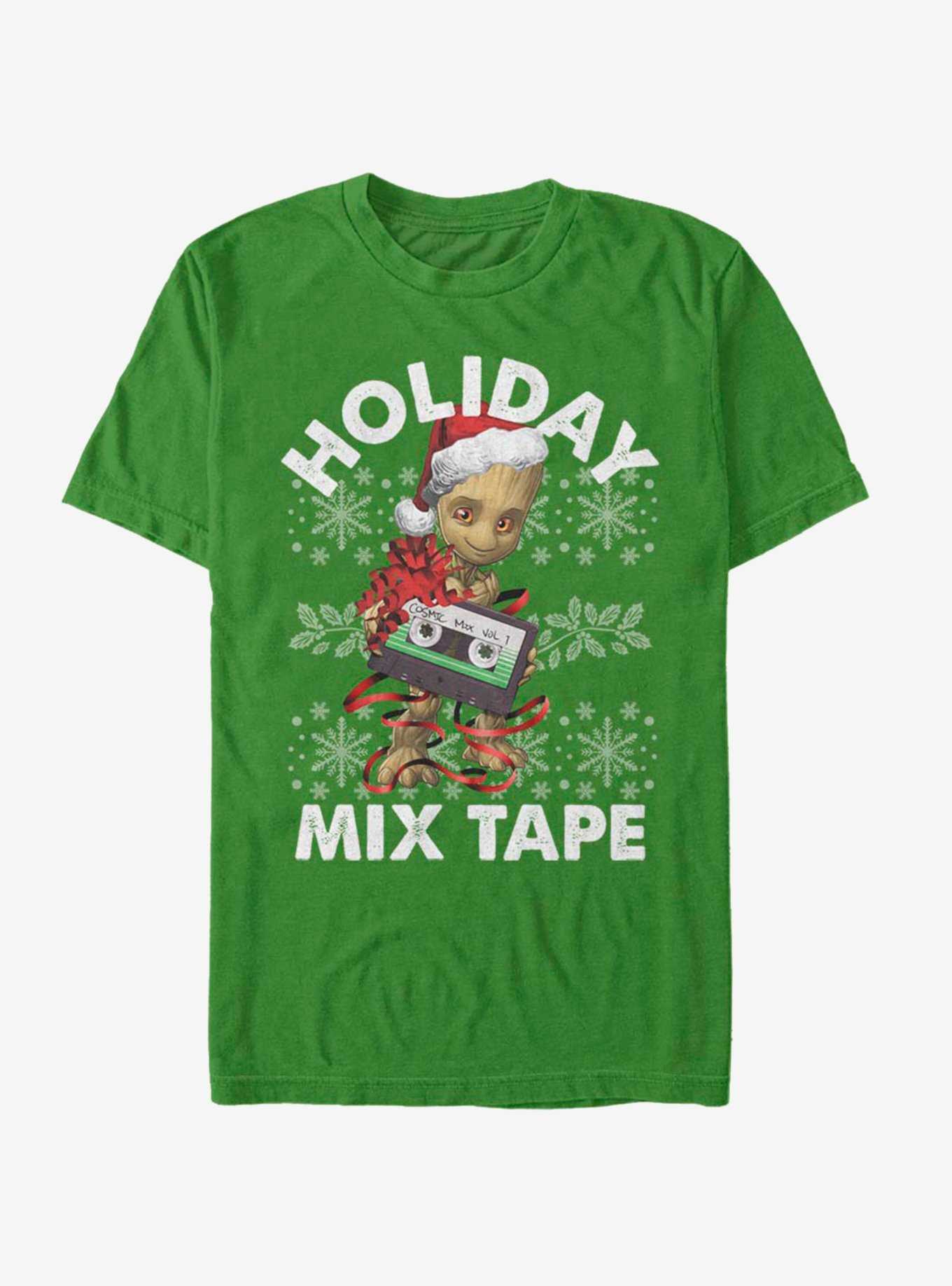 Marvel Guardians Of The Galaxy Groot Mix Tape Christmas T-Shirt, , hi-res