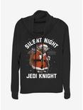 Star Wars Jedi Knight Cowlneck Long-Sleeve Womens Top, BLACK, hi-res