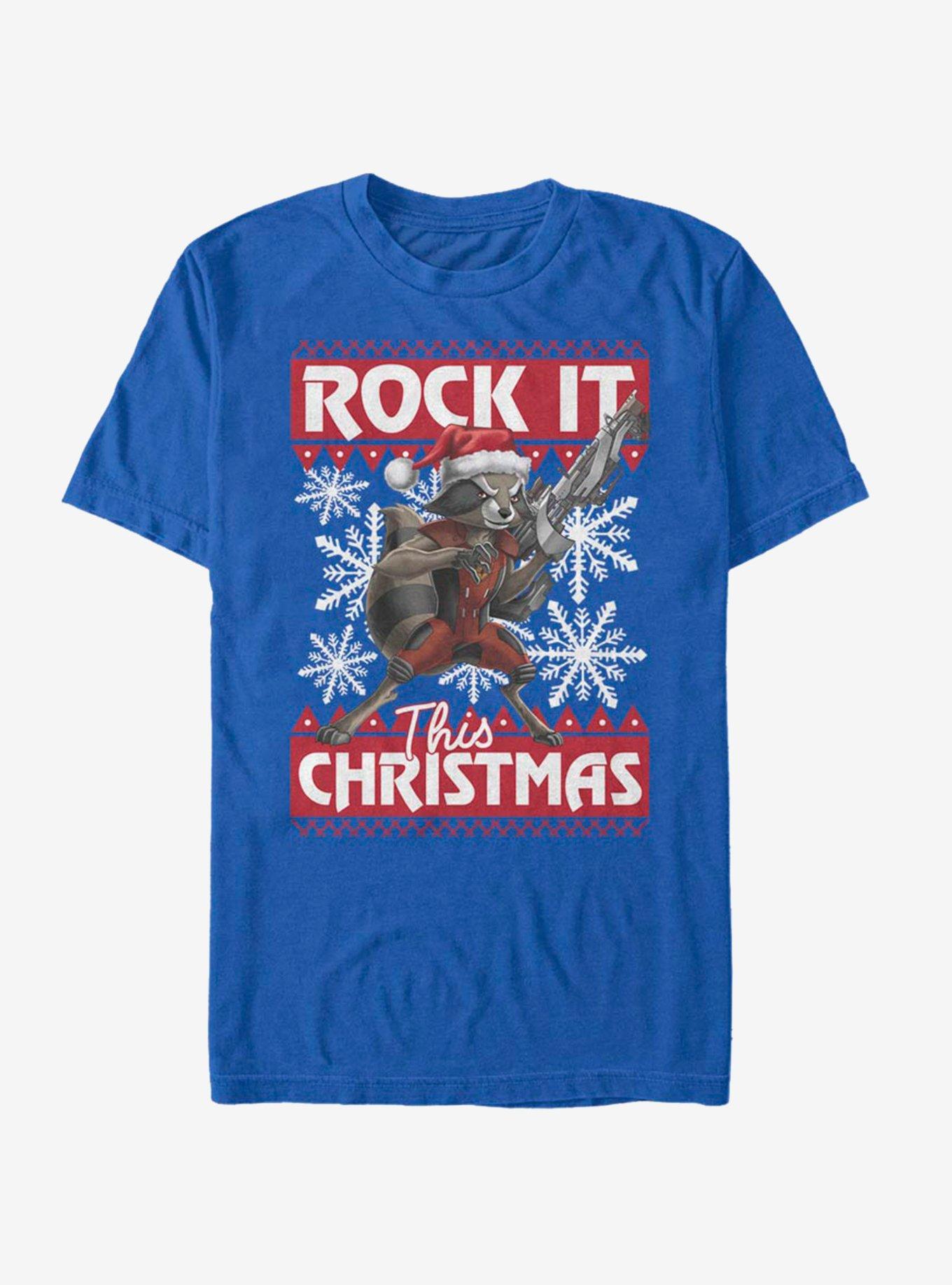 Marvel Guardians Of The Galaxy Rocket Christmas T-Shirt, , hi-res
