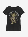 Marvel Guardians Of The Galaxy Jingle Groot Youth Girls T-Shirt, BLACK, hi-res