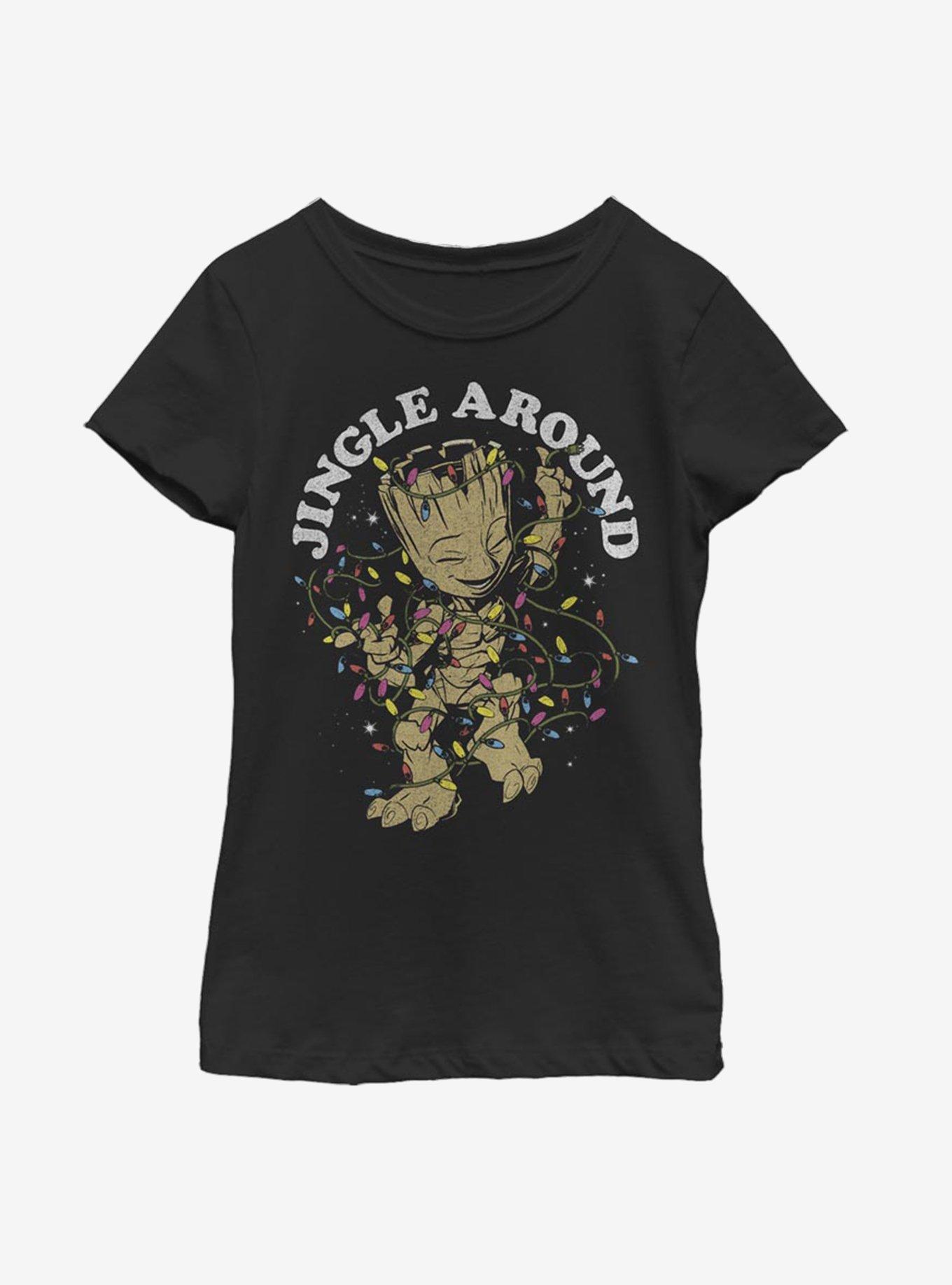 Marvel Guardians Of The Galaxy Jingle Groot Youth Girls T-Shirt, , hi-res