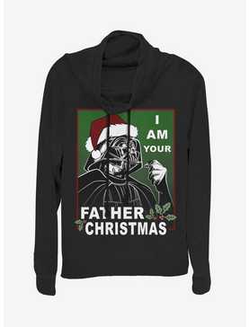 Star Wars Vader Father Christmas Cowlneck Long-Sleeve Womens Top, , hi-res