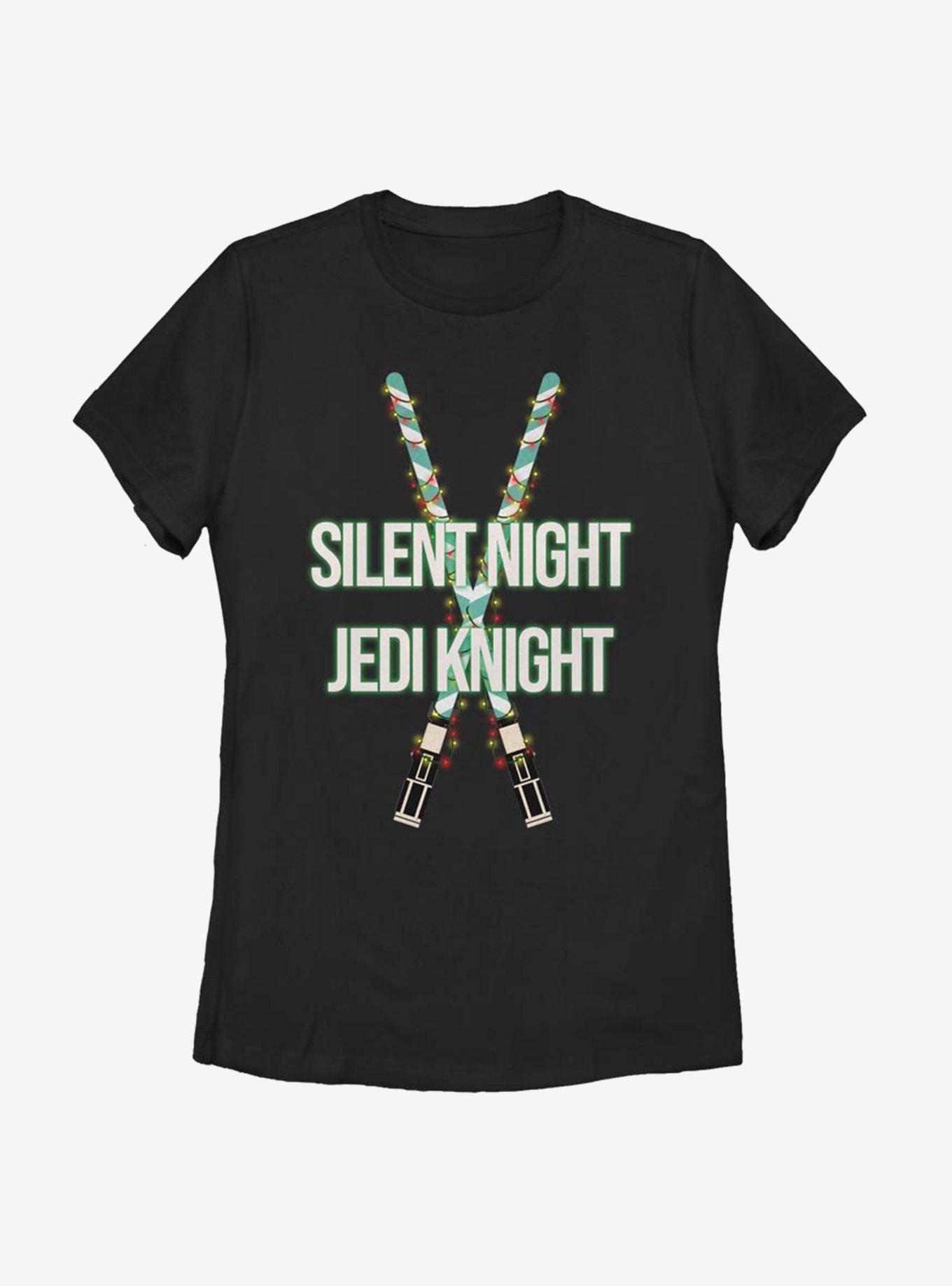 Star Wars Christmas Light Sabers Womens T-Shirt, , hi-res