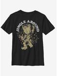 Marvel Guardians Of The Galaxy Jingle Groot Youth T-Shirt, BLACK, hi-res