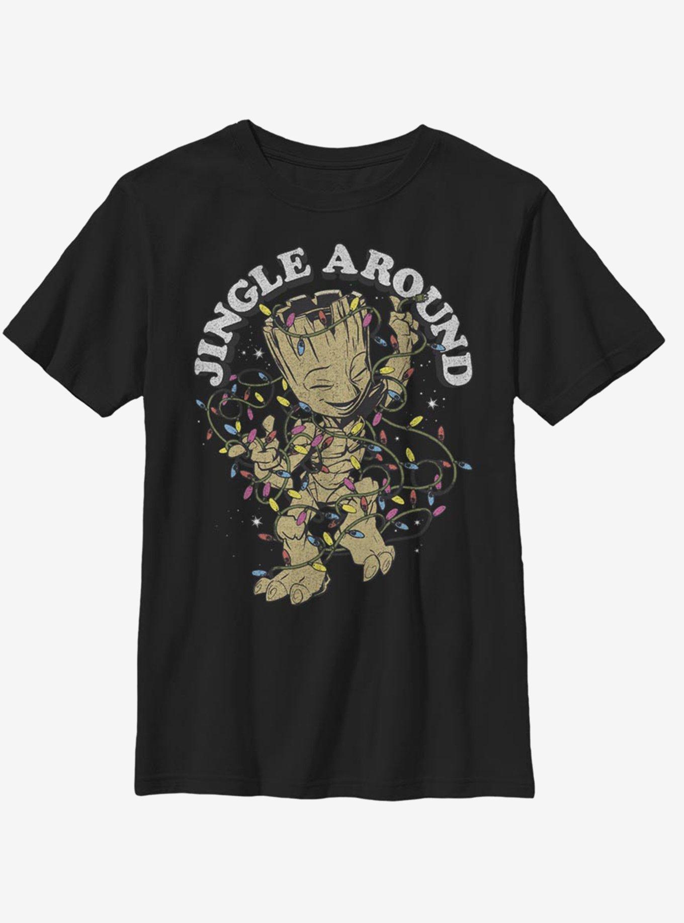 Marvel Guardians Of The Galaxy Jingle Groot Youth T-Shirt, , hi-res