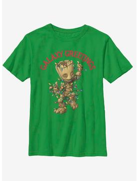 Plus Size Marvel Guardians Of The Galaxy Christmas Baby Groot Youth T-Shirt, , hi-res