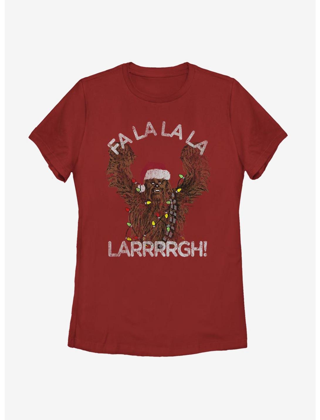 Star WarsChewie Fa La La Larrrrgh Womens T-Shirt, RED, hi-res