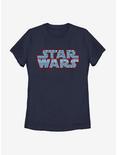 Star Wars Christmas Pattern Logo Womens T-Shirt, NAVY, hi-res