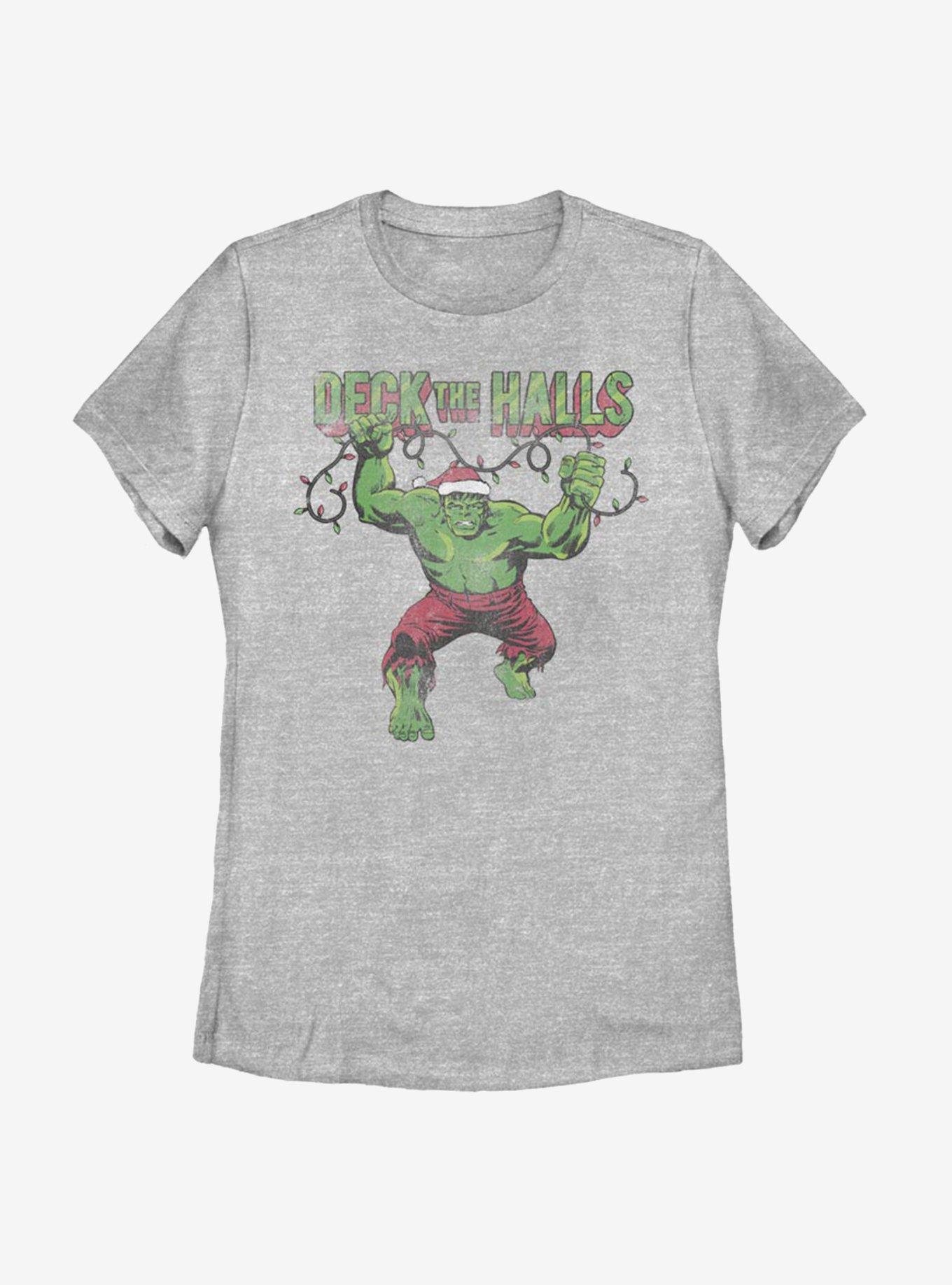 Marvel Hulk Deck The Halls Womens T-Shirt, ATH HTR, hi-res