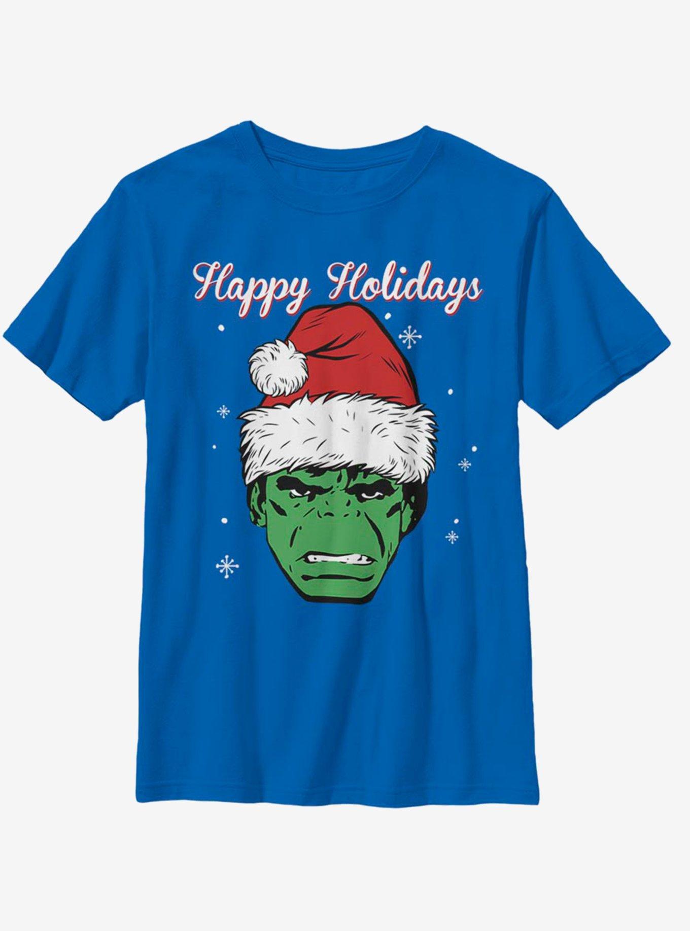 Marvel Hulk Happy Holidays Youth T-Shirt, , hi-res