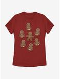 Star Wars Porg Chewie Holiday Cookies Womens T-Shirt, RED, hi-res