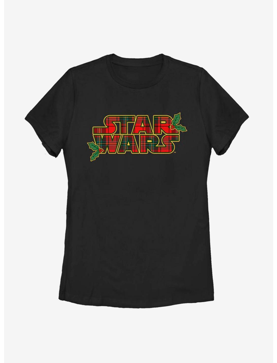 Star Wars Tartan Logo Womens T-Shirt, BLACK, hi-res