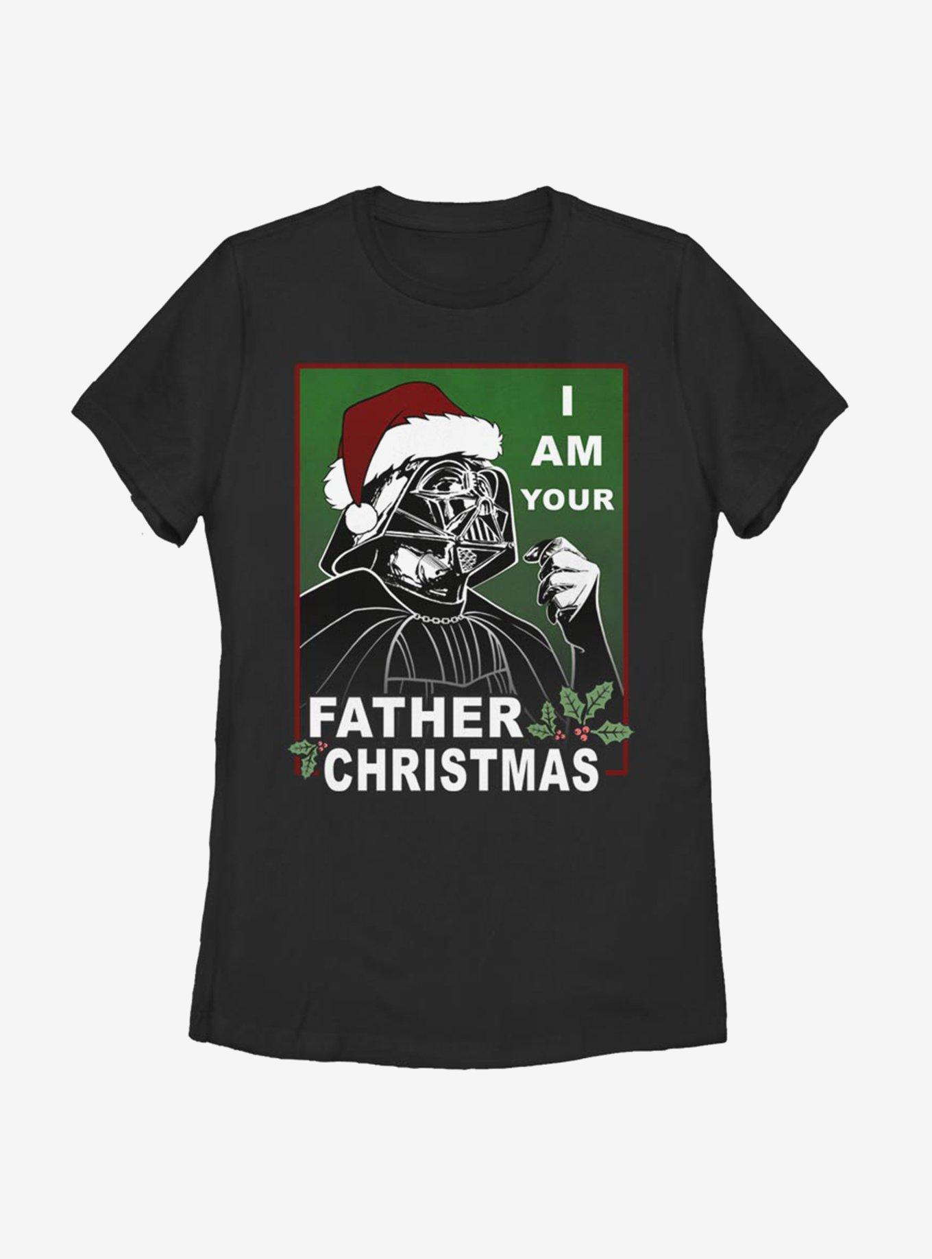 Star Wars Vader Father Christmas Womens T-Shirt, , hi-res