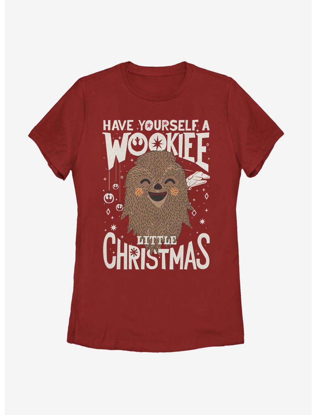 Star Wars Wookiee Christmas Womens T-Shirt, RED, hi-res