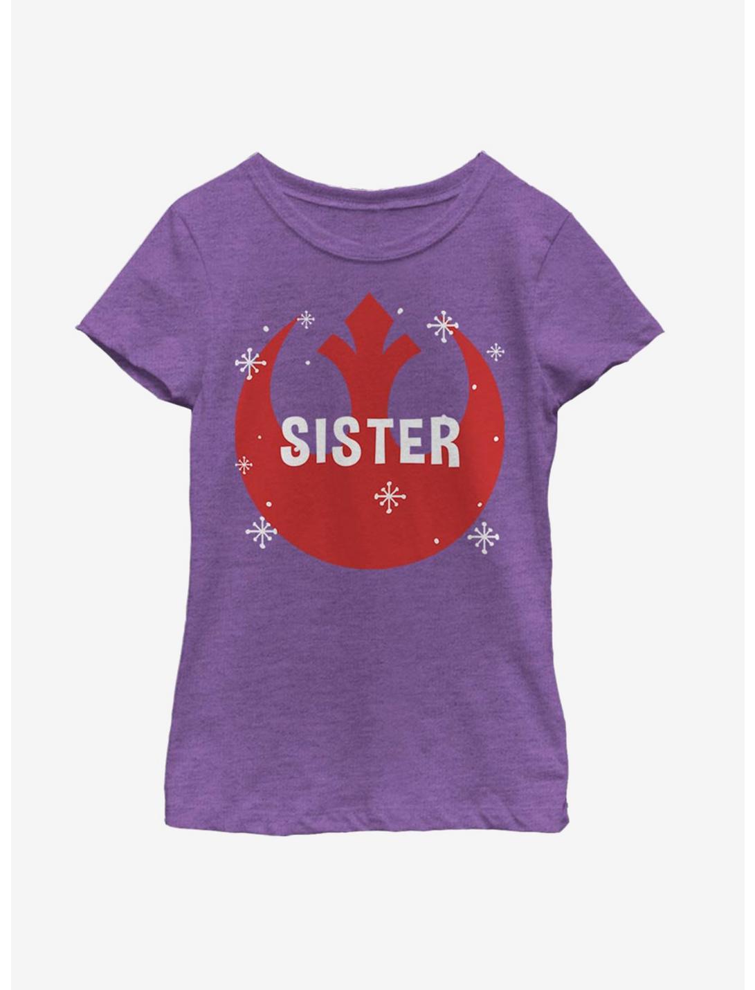 Star Wars Overlay Sister Youth Girls T-Shirt, PURPLE BERRY, hi-res