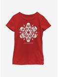 Star Wars Dark Side Flakes Youth Girls T-Shirt, RED, hi-res