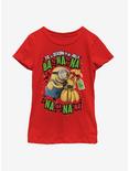 Despicable Me Minions Deck The Halls Youth Girls T-Shirt, RED, hi-res