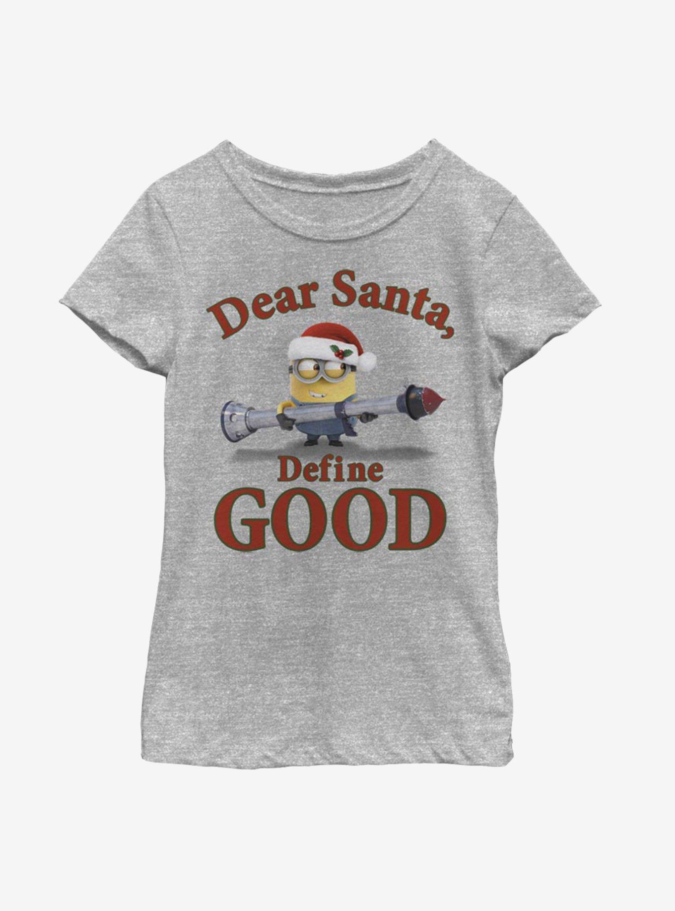 Despicable Me Minions Define Good Youth Girls T-Shirt, ATH HTR, hi-res