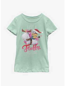Despicable Me Minions Fluffy Holiday Youth Girls T-Shirt, , hi-res