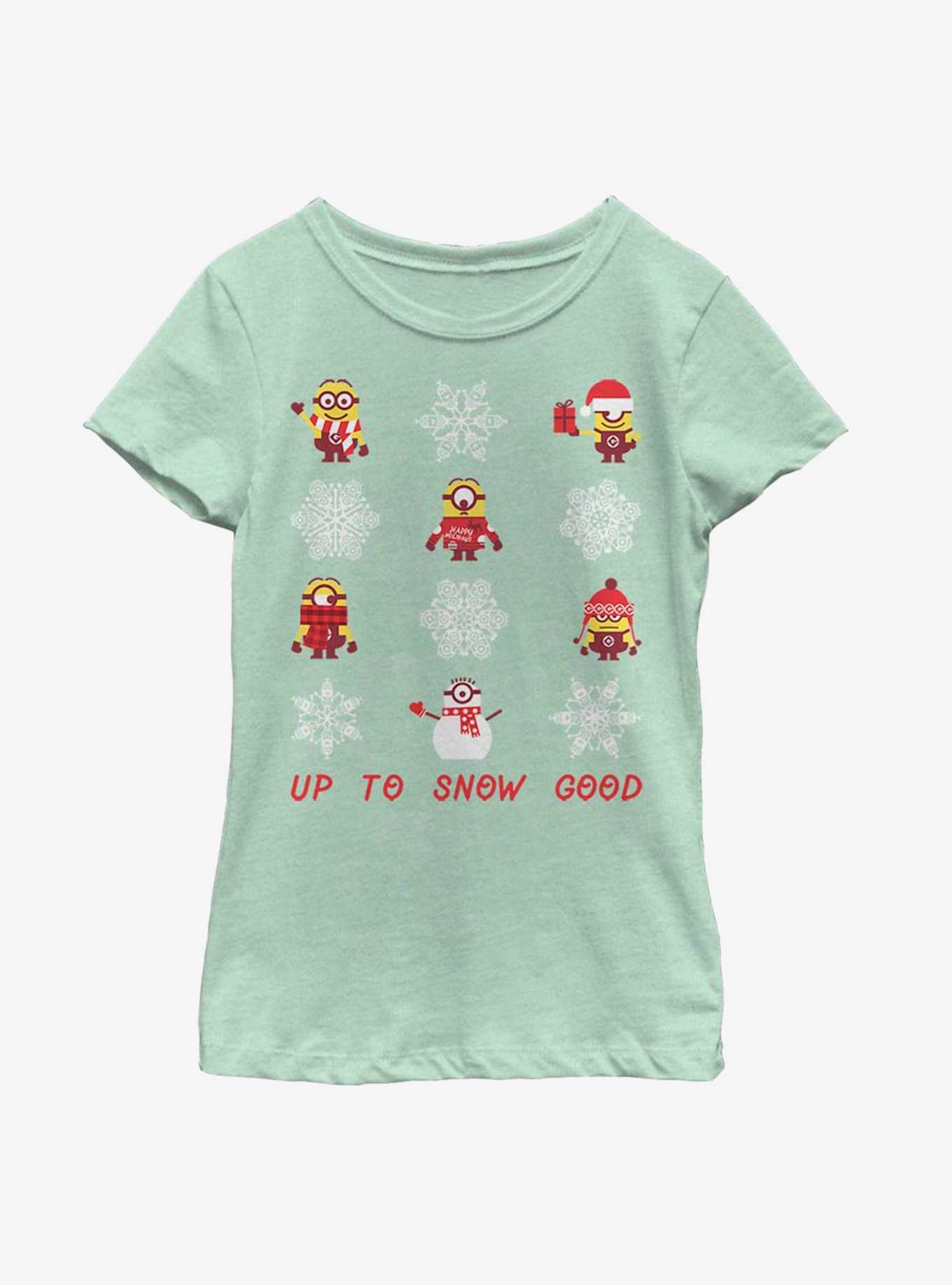 Despicable Me Minions Snowflake Minion Snowflake Youth Girls T-Shirt, , hi-res