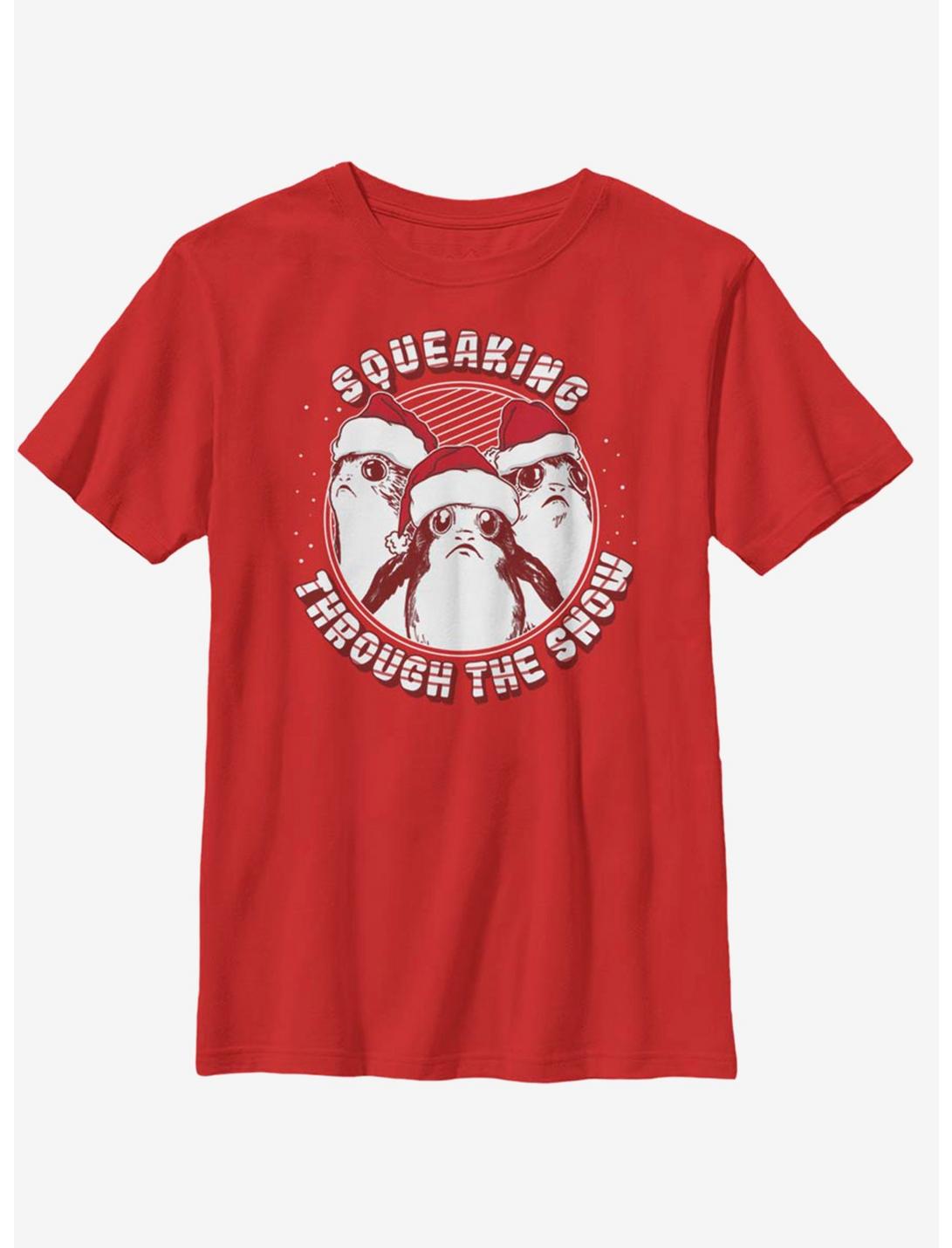 Star Wars Squeaking Through The Snow Youth T-Shirt, RED, hi-res