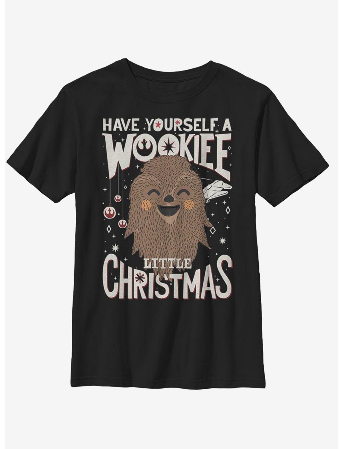 Star Wars Wookiee Christmas Youth T-Shirt, BLACK, hi-res