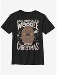 Star Wars Wookiee Christmas Youth T-Shirt, BLACK, hi-res