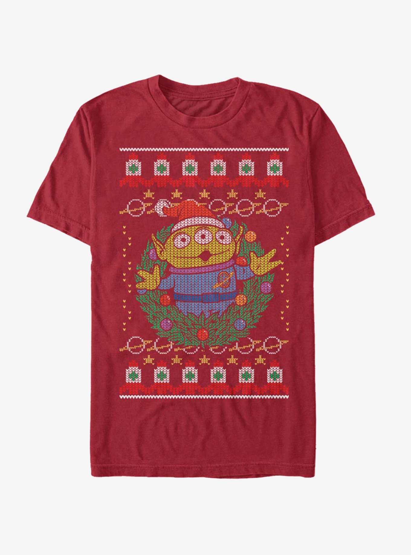 Disney Pixar Toy Story Greetings Christmas Pattern T-Shirt, , hi-res