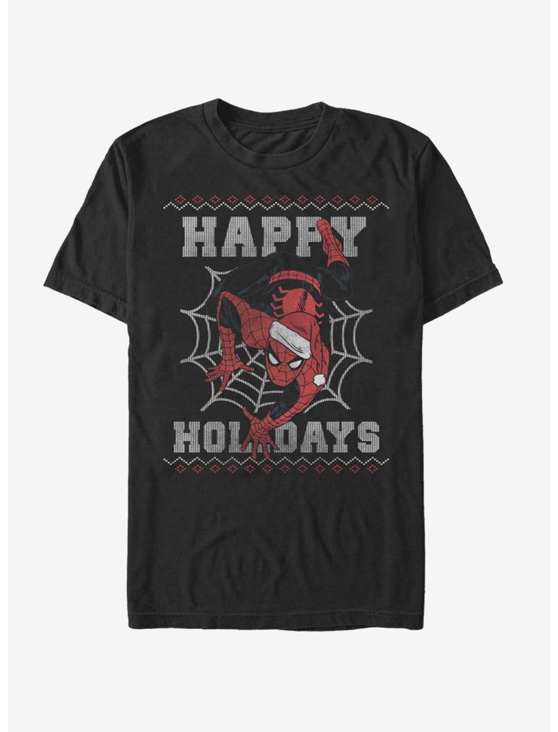 Marvel Spider-Man Happy Holidays T-Shirt, BLACK, hi-res