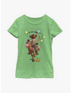 Disney Pixar Toy Story Woody Holiday Lasso Youth Girls T-Shirt, , hi-res