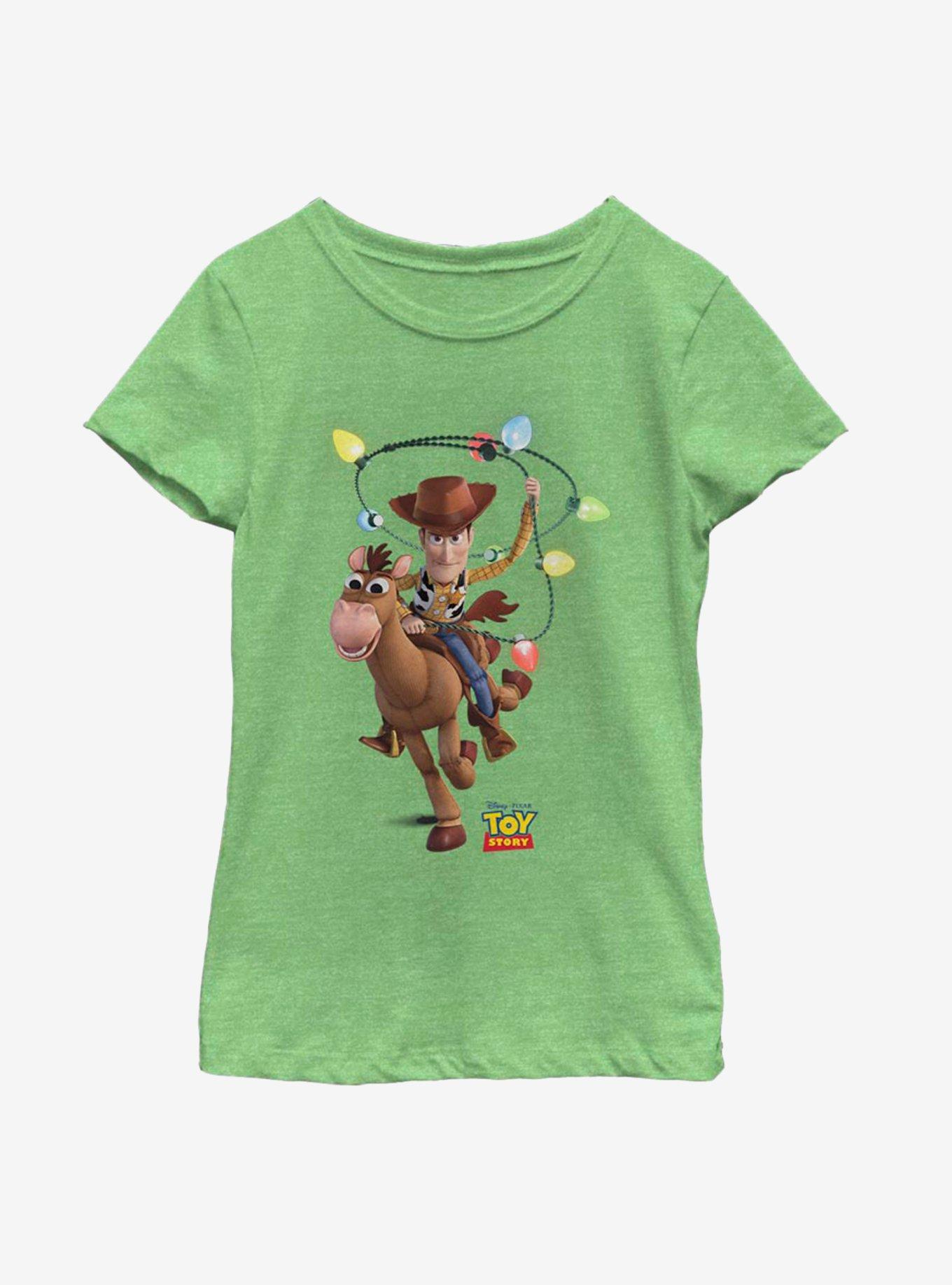 Disney Pixar Toy Story Woody Holiday Lasso Youth Girls T-Shirt, , hi-res